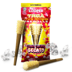 THCA Live Rosin Prerolls 1G: Lemon Cherry Gelato