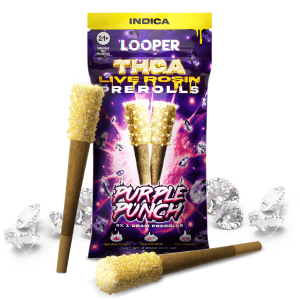 THCA Live Rosin Prerolls 1G: Purple Punch